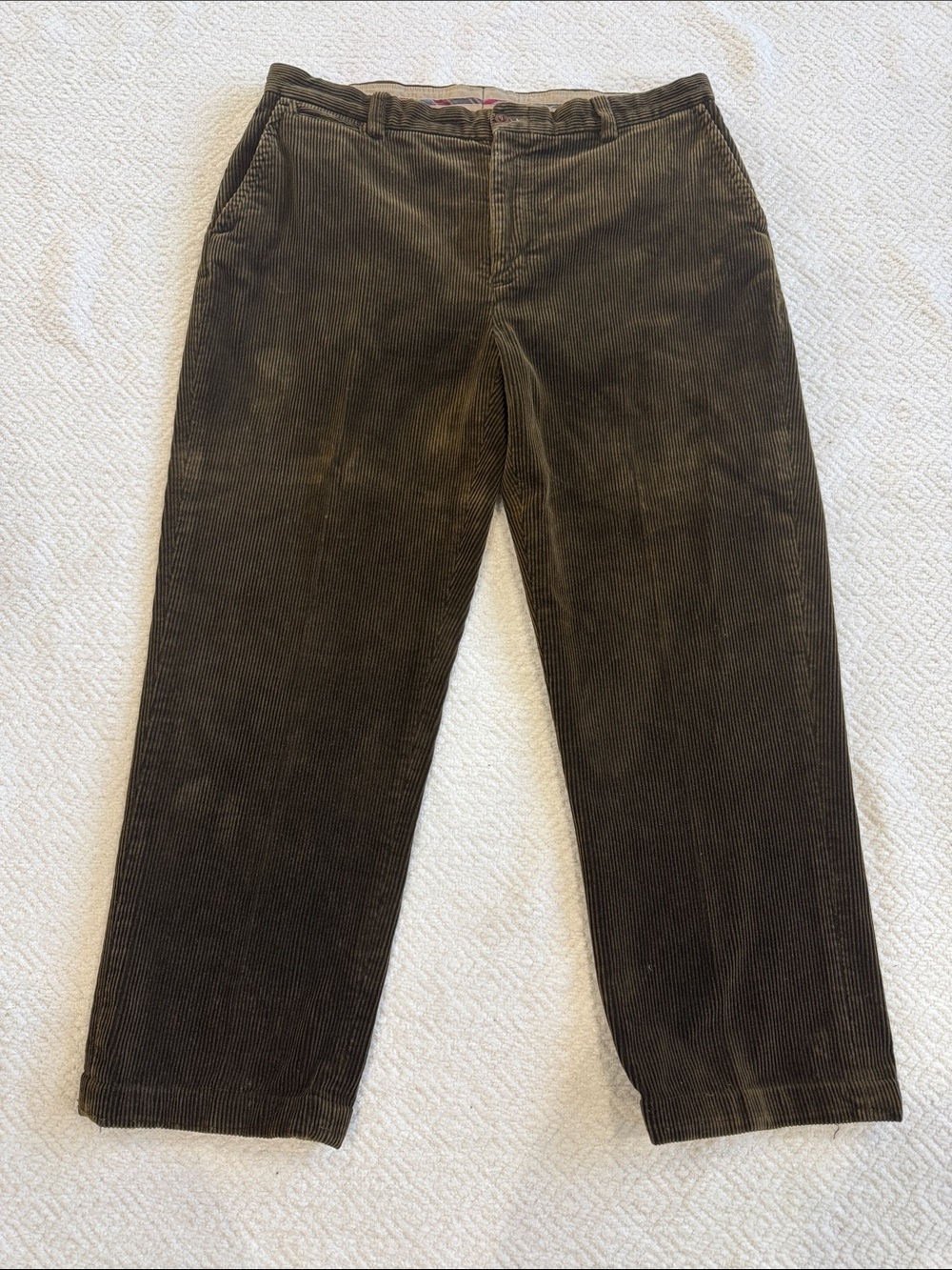 Ralph Lauren Olive-Brown Corduroy Straight Pants